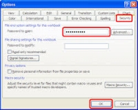Đặt mật khẩu cho tập tin Excel