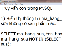 Hướng dẫn sử dụng truy vấn con trong MySQL