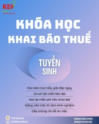 KHÓA HỌC THỰC HÀNH KHAI BÁO THUẾ – NẮM CHẮC NGHIỆP VỤ, TỰ TIN LÀM KẾ TOÁN THUẾ
