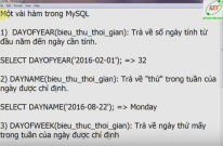 Một vài hàm thông dụng trong MySQL