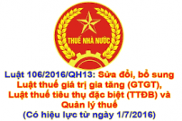 Những điểm mới về chính sách thuế từ 1/7/2016