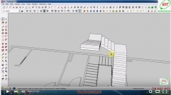 Sketchup thiết kế biệt thự - Bài 7: Dựng lan can cầu thang
