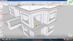 Sketchup thiết kế biệt thự - Bài 8: Dựng lan can ban công