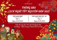 THÔNG BÁO LỊCH NGHỈ TẾT NGUYÊN ĐÁN 2025