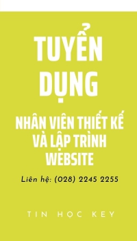 TUYỂN NHÂN VIÊN THIẾT KẾ VÀ LẬP TRÌNH WEB