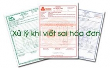 Xử lý hoá đơn viết sai