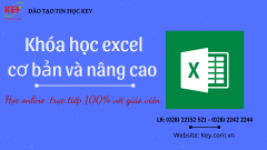 Khóa học online Excel cơ bản và nâng cao với tin học Key
