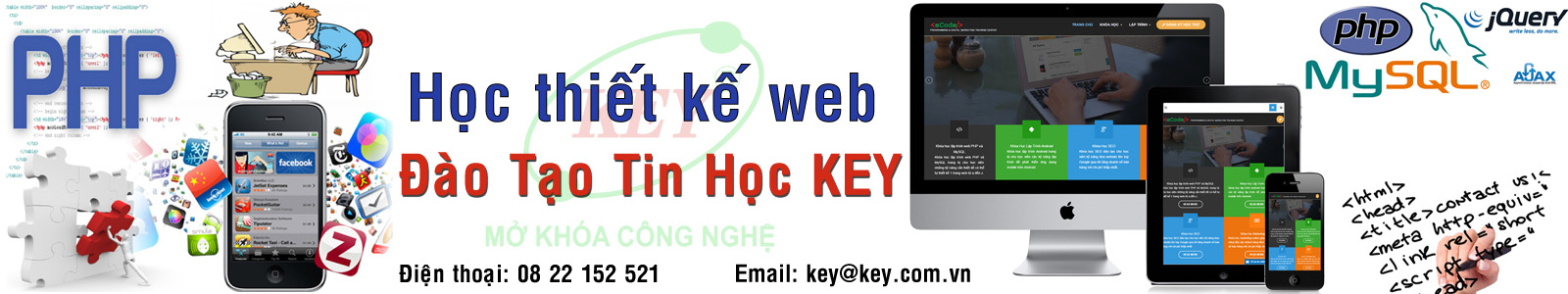 hoc thiet ke web | dao tao tin hoc key